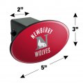 Newberry College Wolves Logo Oval Tow Hitch Cover Trailer Plug Insert 2
