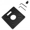 Milling Flip Board Woodworking Trimming Machine Base Plate Aluminum Alloy Router With Universal Routing Insert Templates