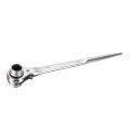 19 X 24mm 12-point Scaffold Podger Ratchet Spanner Ratcheting Socket Wrench Tool Silver Tone 