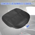 Uxcell Microfiber Leather Center Console Lid Armrest Cover Black For Cadillac Escalade 2007-2014