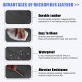 Uxcell Microfiber Leather Center Console Lid Armrest Cover Black For Cadillac Escalade 2007-2014