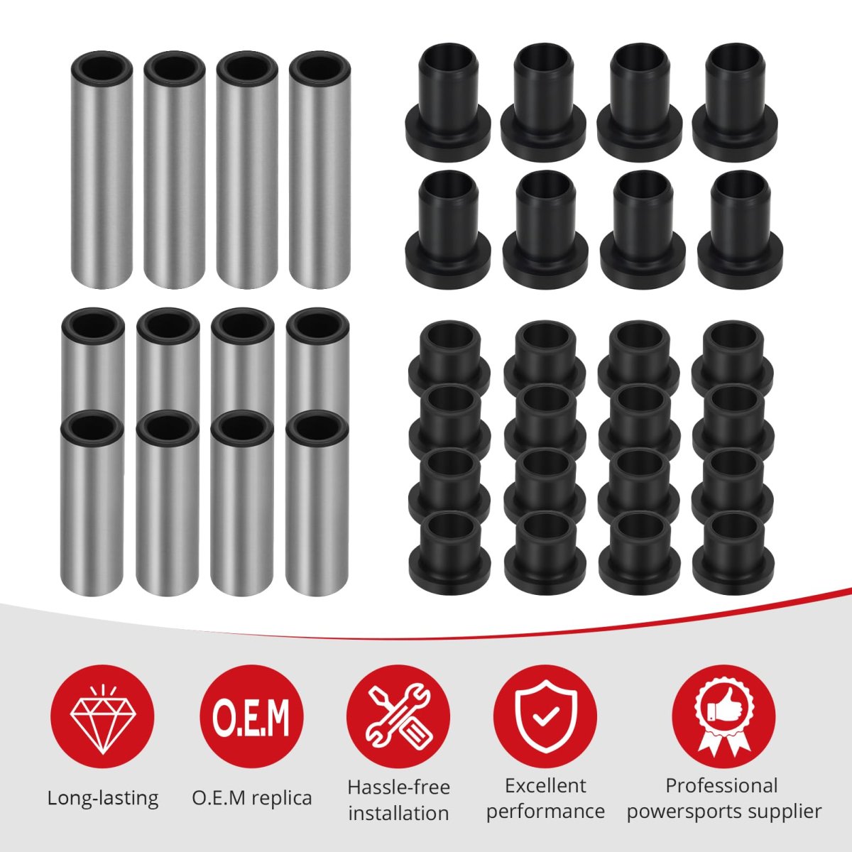 Rear Left And Right Suspension Bushing A-arm Collar Kit For Arctic Cat Prowler Hdx 400 500 550 600 650 700 1000 2004-2023 O E M
