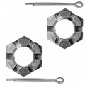 Caltric Rear Wheel Castle Nuts Compatible With Suzuki Quadrunner 230 Lt230ge 1985-1986