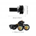 Otpoutopa Eagle Eye Led Lights Amber White Ultra Thin 23mm 12smd Daytime Running Reverse Turn Signal Light Tail Backup Marker