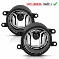Amerilite For 2018-2020 Toyota C-hr Glass Lens Replacement Fog Light Assembly Pair W Bulb Switch Harness Driver And Passenger