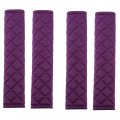 Soft Seat Belt Cover Pad 4 Pack Purple Velvet Seatbelt Shoulder Pads Universal Fit For Cars Suvs Trucks And Backpacks 10 8 In 