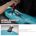 Auto Dynasty 47 Inches Mechanic Creeper Automotive Garage Repair Low Profile Under Car Rolling With Padded Headrest Plastic Sky