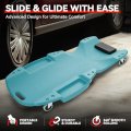 Auto Dynasty 47 Inches Mechanic Creeper Automotive Garage Repair Low Profile Under Car Rolling With Padded Headrest Plastic Sky