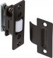 Rockwell Security Solid Brass Adjustable Heavy Duty Roller Latch In Bronze Finish With A T Strike 1 Inch X 3-3 8 1-11 16 Depth 