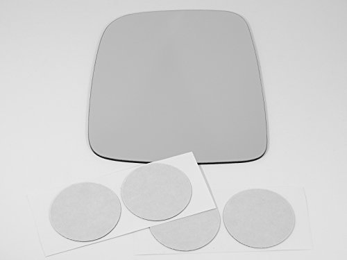 Driver Side Mirror Glass Lens For 03-06 Jeep Wrangler Tj Convex Replacement With Adhesive No Rear Mount 7 5 In Diagonal B2993