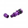Uxcell 4pcs Purple Aluminum Alloy Auto Car Tubeless Wheel Tire Valve Stem With Dust Cap