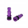 Uxcell 4pcs Purple Aluminum Alloy Auto Car Tubeless Wheel Tire Valve Stem With Dust Cap