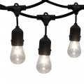 Outdoor String Lights 48 Ft Commercial Grade Strand With Hanging Sockets Weatherproof For Patio Garden Porch Backyard Party