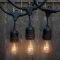 Outdoor String Lights 48 Ft Commercial Grade Strand With Hanging Sockets Weatherproof For Patio Garden Porch Backyard Party