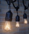 Outdoor String Lights 48 Ft Commercial Grade Strand With Hanging Sockets Weatherproof For Patio Garden Porch Backyard Party
