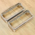 Hecasa Pair Headlight Bezel W Visor Compatibleith Kenworth T400 T600 T800 W900b W900l Peterbilt 378 379 Western Star 4900