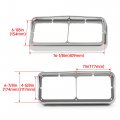 Hecasa Pair Headlight Bezel W Visor Compatibleith Kenworth T400 T600 T800 W900b W900l Peterbilt 378 379 Western Star 4900