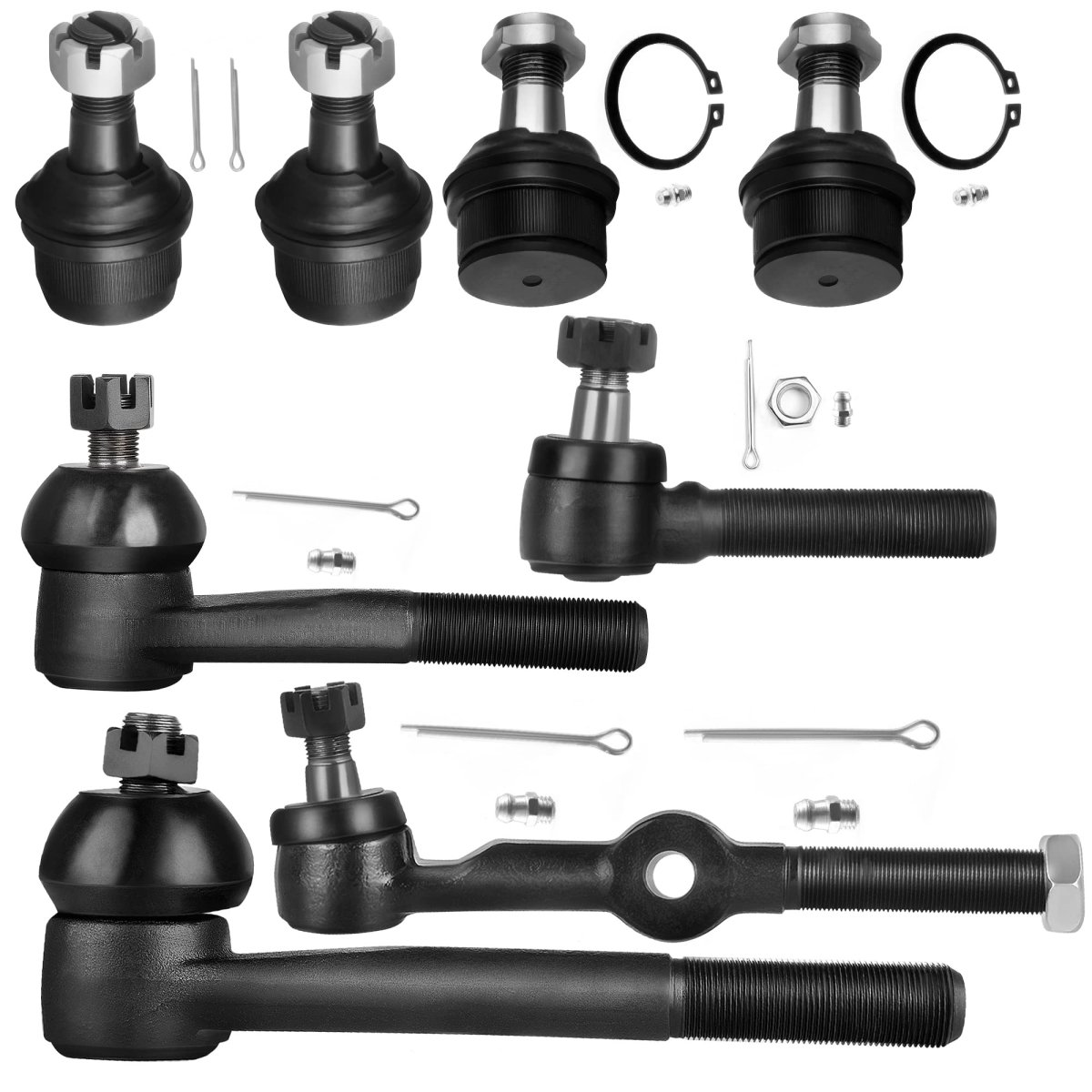 8 Piece Suspension Kit For Chevy Blazer K10 K20 Suburban Gmc Jimmy Upper Lower Ball Joints 2 Outer Tie Rod Ends Inner And Drag