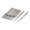 Uxcell 38mm Length 1mm-2mm Tip Carbide Cnc Pcb End Mini Micro Drill Bits Set 10 In 1