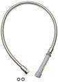 Pre Rinse Hose 44 In Flexible Stainless Steel With Gray Handle B-0044-h Industrial Style Silver Faucet Spray