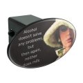 Alcohol Doesn T Solve Any Problems Neither Does Milk Funny Humor Oval Tow Trailer Hitch Cover Plug Insert For 2 In Receivers