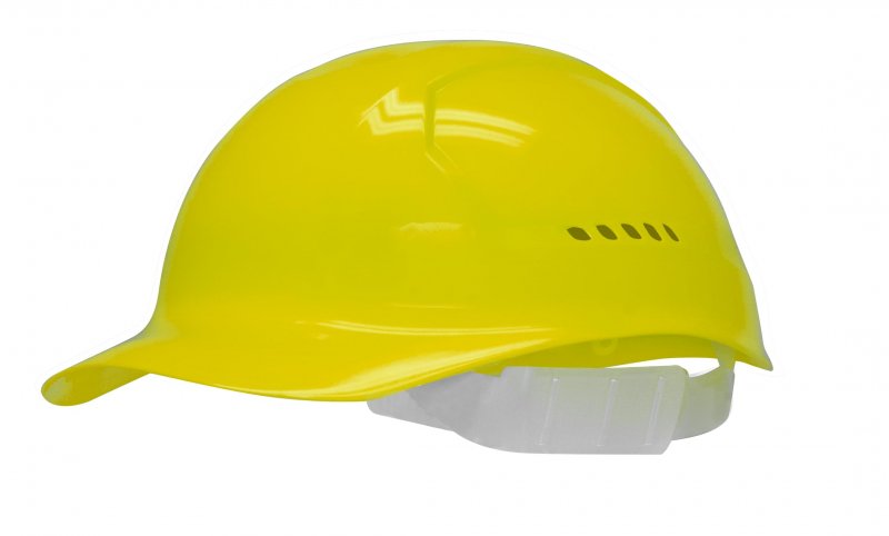 Bullard Vented Plastic Bump Cap With Vinyl Browpad Yellow