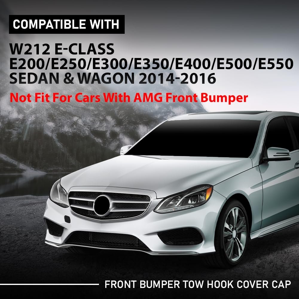 Front Bumper Tow Hook Cover Cap For Benz W212 E-class E200 E250 E300 E350 E400 E500 E550 Sedan Wagon 2014-2016 Not Fit Cars