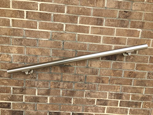 Anodized Handrail Aluminum Stairs Kit Stainless Steel Look 5 Ft And 1 6 Diam