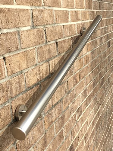 Anodized Handrail Aluminum Stairs Kit Stainless Steel Look 5 Ft And 1 6 Diam