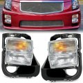 Hecasa Clear Lens Fog Lights Signal Lamp For 2003-2007 Cadillac Ctsv W Bulbs Replacement Gm2592153 Gm2593153 Pair 