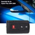 Flip Key Fob Case Shell Remote Mozb21tg Fit For 2004-2009 Black Abs Replacement With Compact Size