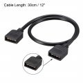 Uxcell Argb Splitter Cable Female To 3 Pin Extension Connector Cord Wire For 5050 3528 Led Light Strips 30cm Length