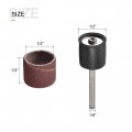 Uxcell 100 Pcs 2 Inch Sanding Sleeves Sandpaper Set 400 Grit With 1 8 Drum Mandrels For Rotary Tools