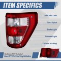 Non Blind Spot Detection Factory Style Rear Tail Lights Brake Lamps Compatible With Ford F-150 Xl 2021-2024 Driver And