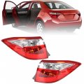 Waltyotur A Pair Clear Len Tail Lights Brake Lamp Driver Passenger Light Red Replacement For 2014-2016 Toyota Corolla 815600275