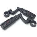Smt-black Peg Mounting Kit With Wing Zombie Sull Foot Compatible Bike Equipped 1 Inch 25mm Front Engine Guard Frame Tube Iron