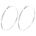 2pcs Stainless Steel Hose Clamps Worm Gear Clamp 289-311mm 11-3 8 To 12-1 4 Adjustable Thumb Screw Key Type Fuel Line 12mm 