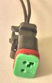 1x Female Pigtail Plug Connector 2-way 2 Pin Deutsch Dt Series With Wire