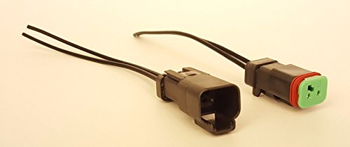 1x Female Pigtail Plug Connector 2-way 2 Pin Deutsch Dt Series With Wire