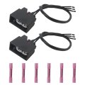 2 Pcs Front Turn Signal Light Connector Plug Wire Harness For Jeep Wrangler Jk 2007 2008 2009 2010 2011 2012 2013 2014 2015 