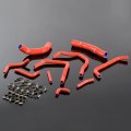 Silicone Radiator Hose Coolant Kit Clamps For Toyota Land Cruiser Hdj80 1hd-t Ft 4 2l Red 