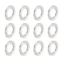 12pcs Aluminum Spacer 12mm Bore X 20mm Od 2mm Length Screw Bushing Plain Finish Round Metal For M12 Screws Bolts And Rods