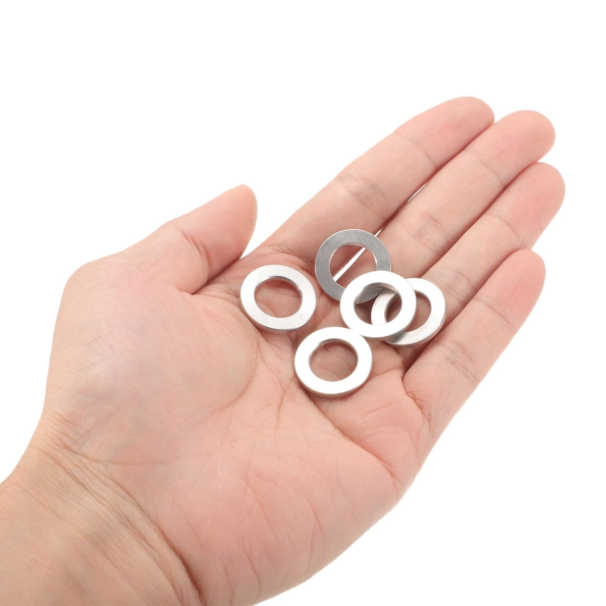 12pcs Aluminum Spacer 12mm Bore X 20mm Od 2mm Length Screw Bushing Plain Finish Round Metal For M12 Screws Bolts And Rods