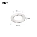 12pcs Aluminum Spacer 12mm Bore X 20mm Od 2mm Length Screw Bushing Plain Finish Round Metal For M12 Screws Bolts And Rods