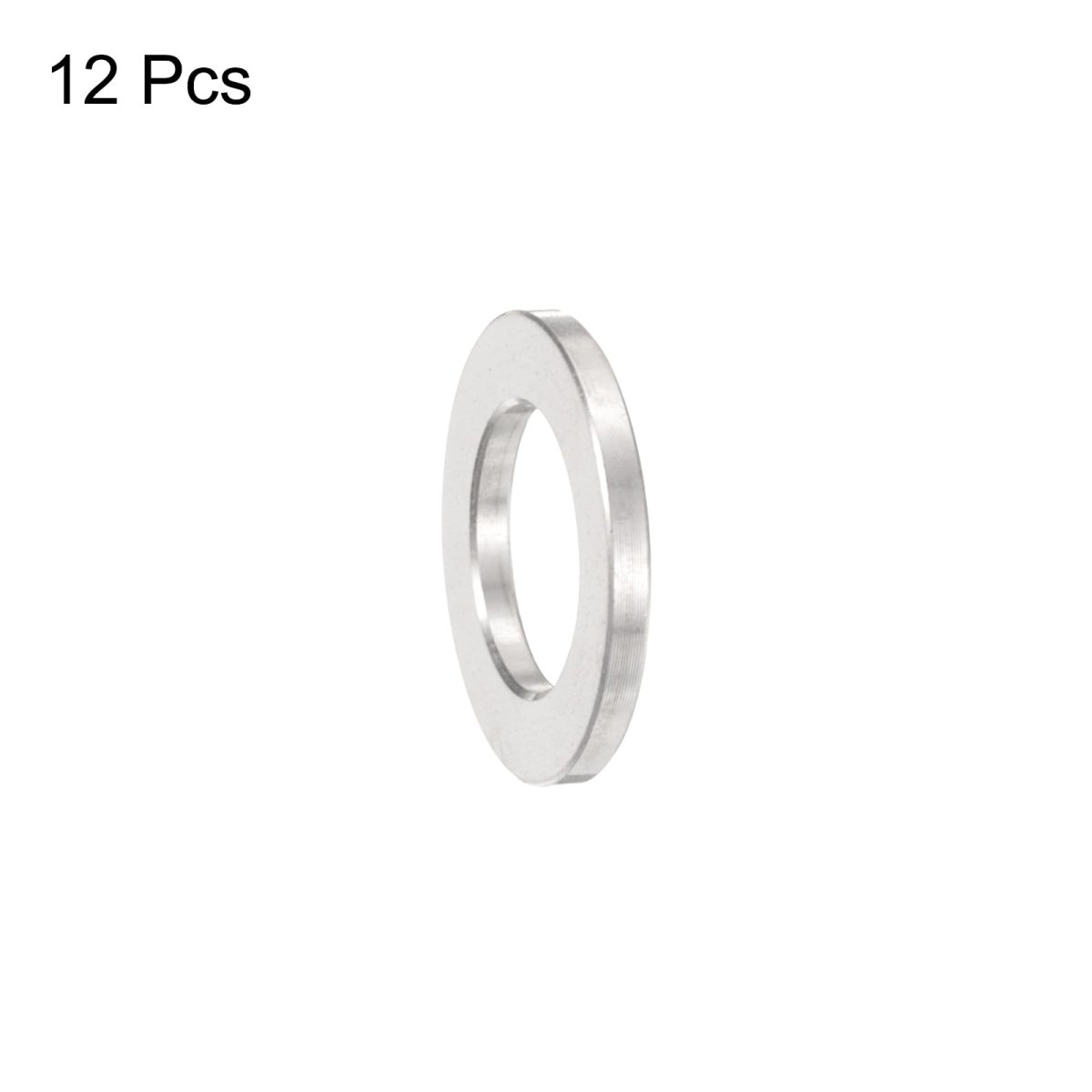 12pcs Aluminum Spacer 12mm Bore X 20mm Od 2mm Length Screw Bushing Plain Finish Round Metal For M12 Screws Bolts And Rods