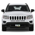 Jeep Compass Green Stripe Black Metal License Plate Frame Official Licensed 12 In X 6 Universal Fit For Car Suv Truck