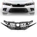 Hecasa Grille Headlight Trim For 2022 2023 Honda Civic Front Grill Headlamp Black 