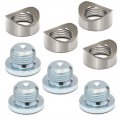 M18x1 5 Bung And Plug Notched Style Set 4 Bungs Plugs 304 Stainless Steel Weld On For Custom Exhaust Installation Headers Down 