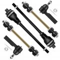 6pcs Suspension Kit Outer Inner Tie Rod Ends Stabilizer Sway Bar Links Fit 2001-2010 For Chevy Silverado Suburban Avalanche Gmc 