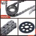 A-premium Engine Timing Chain Kit W Tensioner Guide Fits Sohc 8cyl 4 6l Compatible With Ford E-150 Econoline Expedition Mustang